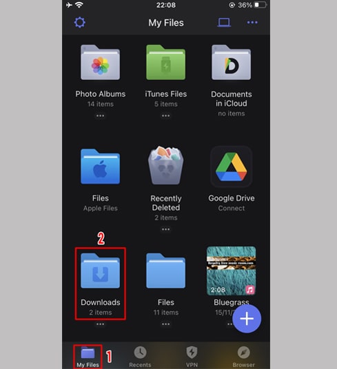 open the downloaded folder
