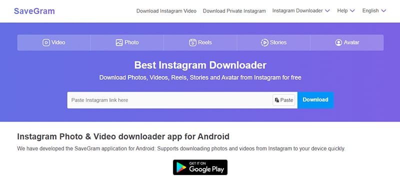 SaveGram - Instagram Downloader